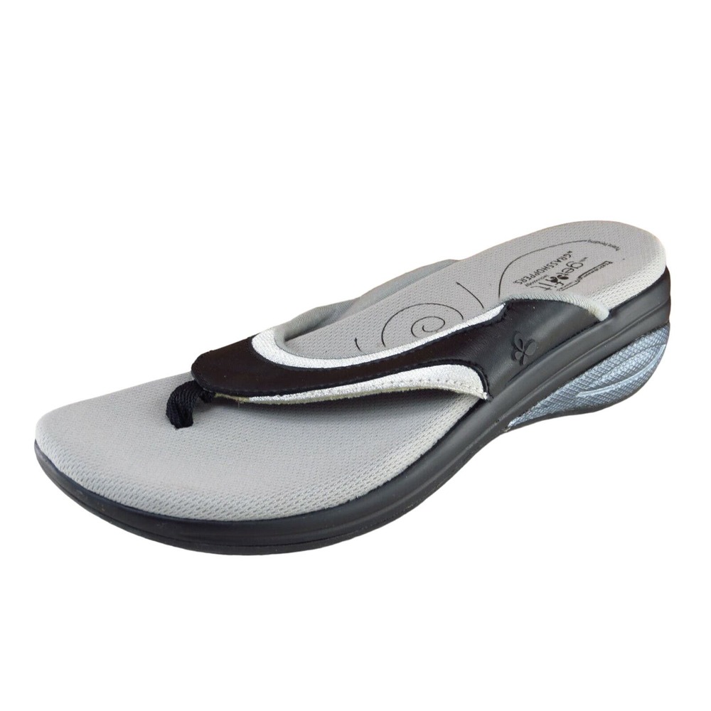Grasshopper Sz 7 M Black‎ Flip Flop Synthetic Women Sandals 40088
